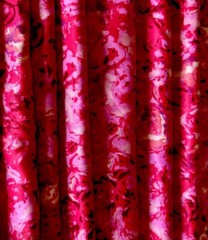 Gorgeous Vtg Polyester Abstract Floral Fabric 59”x2.1Y Pink&Red For Summer/Fall