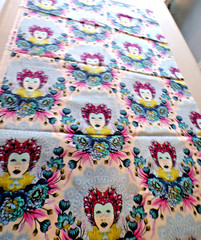 TULA PINK ELIZABETH 16Th CENTURY SELFIE~SKY(BLUE)~one yd x 44″ Out Print