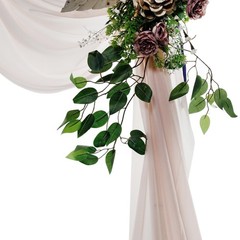VDS Pack of 4 Panel 30 Inch X 20 Feet Chiffon Wedding Draping Fabric – Nude