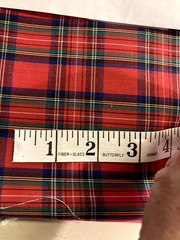 RED Royal Traditional STEWART SCOTTISH Tartan PLAID Fabric Homespun Christmas