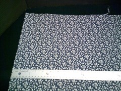 WASHED & IRONED White Floral on Dark Blue Fat Quarter 18″ X 22 ” Cotton Fabric