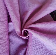 Gorgeous Rosey Pink Solid Crinkle Chiffon Cotton from Japan Soft, Light – 2 Pcs
