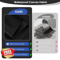 HYVAKUPPA Canvas Fabric 1 Yard Black 60″ W