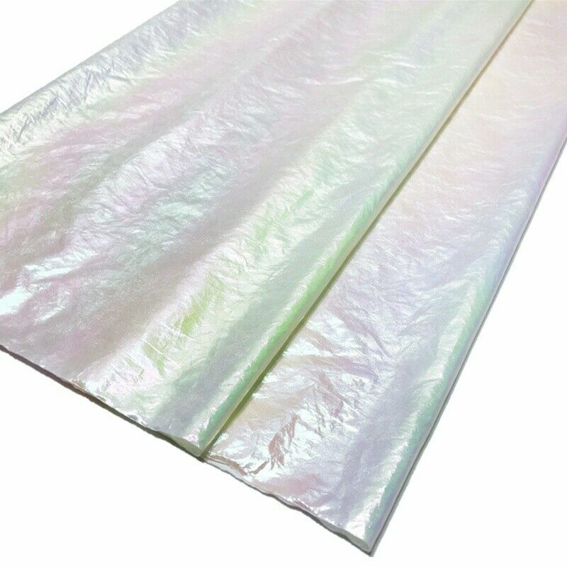 Pearlized Fabric Gradient Color Shiny Rainbow Crinkle DIY for Puffer Dress Craft