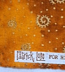 Hi-Fashion Fabric Patrick Lose 1996 Vtge Orange Metallic Accents 3 1/3 Yds