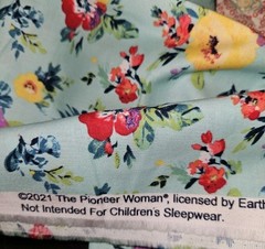 The Pioneer Woman Sweet Romance Colorful Flowers Cotton Fabric 1 Yard X 44″