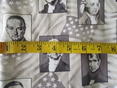 1-2/3 YDS PRESIDENTIAL PICTURES IN SEPIA GREY TONES 100% COTTON OOP 2004