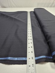 Yves Saint Laurent Super 150s Wool Cashmere Gray Pinstripe Suiting 8 Yd England