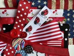 Red White & Blue Fabric 20 Items 100% Cotton Fabric Junk Journals Quilting #JY4