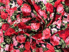 44″ Sweet Rose Floral Printed Cotton Fabric Dress Decor Craft Drape Sewing BTY