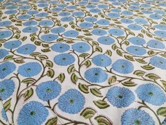 India Hand Made Making Hand Block Print Floral Fabric Soft Cotton Sanganer Print