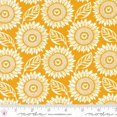 Moda SUNFLOWERS IN MY HEART 27321 22 Yellow Golde Floral KATE SPAIN Quilt Fabric