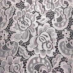 Ivory Classic Rose Stretch Lace 58″ By The Yard Apparel Fabric