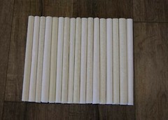 2.5 inch White On Natural Jelly Roll 100% cotton fabric quilting strips 17 pcs