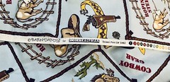 VTG “Barn Dandy” Rodeo Cowboy Theme # 5462 By Rober Kaufman on Blue BTFQ