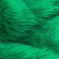 Eden EMERALD GREEN Shaggy Long Pile Soft Faux Fur Fabric by the Yard