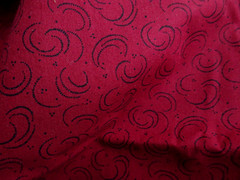 JINNY BEYER TURKEY REDS AND BOTTLE GREENS FABRIC-1 YARD X WOF-RED/MAROON-OOP-HTF