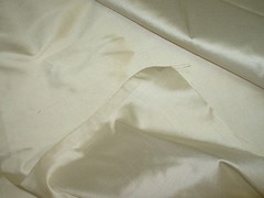 8 5/8 YDS 100% LUXURY SILK DUPIONI BISQUE DRAPERY UPHOLSTERY FABRIC FOR LESS
