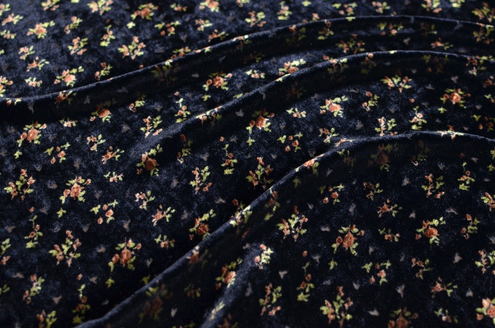 2.8 yd/ Vintage Mulberry Silk Velvet Devore Fabric Luxury Uzbek Oriental Textile