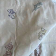 Vntg Unbranded Baby Shoes Themed Cotton Fabric Nursery 56” By The Yard Cotton
