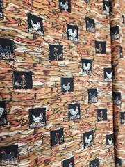1 Yard Bricks Chickens Farmhouse Roosters 100% Classic Cotton Fabric