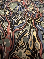 1/2 yard Benartex Int’l Collection Marbled Fabric Multicolor green blue pink