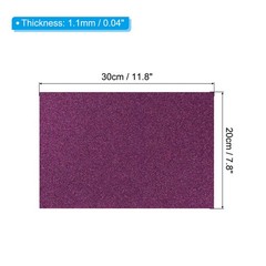 Soft Felt Sheets Glitter Self Adhesive Purple Fiber 11.8″ x 7.8″ 6pcs