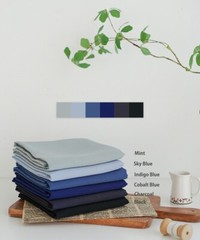 Korean Linen-Like Wrinkle-Free Fabric 18 Colors Polyester 140cm Wide Sewing
