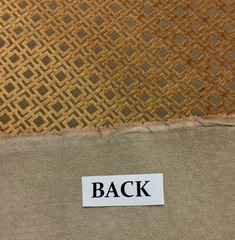 BRENTANO QUADRO CAMPO GOLDEN BEIGE GEO KEY VELVET UPHOLSTERY FABRIC BTY 54″W