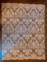 Helena DUSTY PINK Embroidered Damask Pattern with Faux Pearls and Beads on Mesh