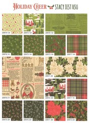 Holiday Cheer Moda Charm Pack, 100% Cotton 5-inch Precut Squares (42 pcs)