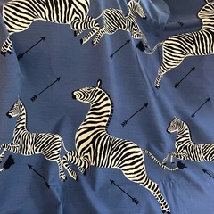 Scalamandré Dancing Zebra Fabric In Denim