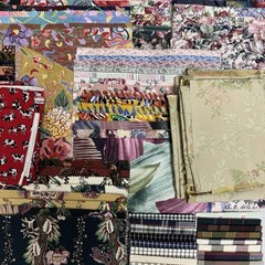 Large Upholstery Fabric Sample Lot 254 Pc Floral Designer Swatches Craft Quilt