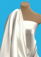 SATIN CHIFFON IVORY 113 SILKY DULL 60 ” ..FORMAL, BLOUSES, DRESSES, DECOR