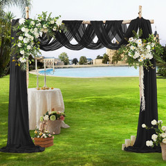 Black Chiffon Fabric by the Yard, 1 Yard, 60 Inch | Pure Polyester Chiffon, Pre-
