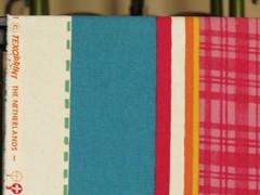 Texoprint Netherlands Colorful Stripe, Blue Pink Green Yellow Gold 1 yard