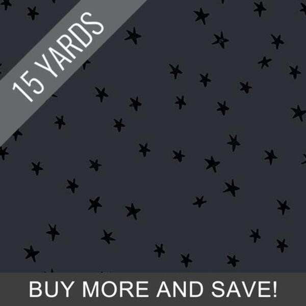 Starry in New Charcoal – 15 Yard Bolt by Hawthorne Supply Co