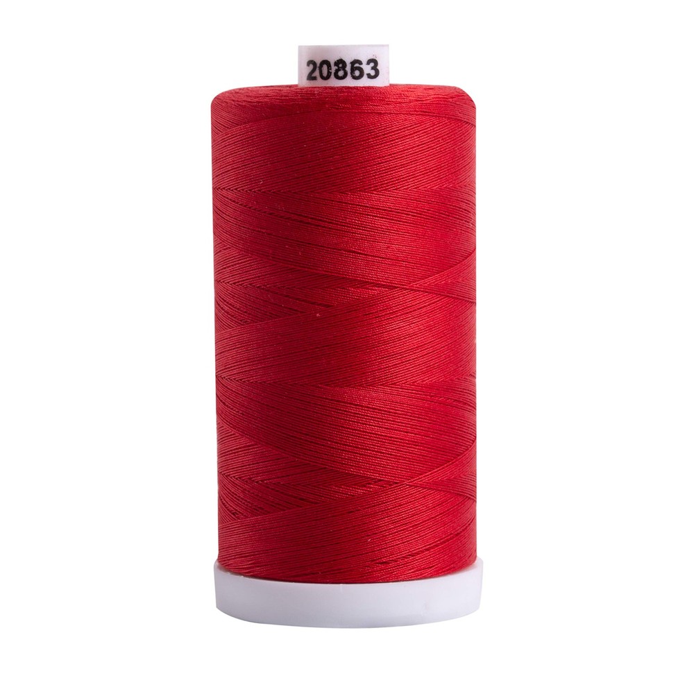 Connecting Threads 100% Cotton Thread – 1200 Yard Spool (Red) 1200 yards, Red