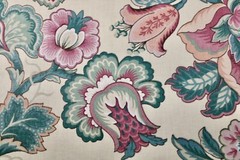 Fabric Remnant: Stanley king Studio/Fabricut Cotton Chintz Multi Color Floral