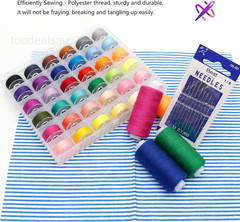 72Pcs Sewing Thread kit, 36 Assorted Colors Machine Threads with 36 Color