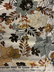 Cream Background Golden Yellow+ Flowers Richloom Quilting Cotton Fabric 1.5 Yard