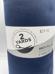 Blue Solid Anti Pill Fleece Fabric – Pre Cut 2 Yards