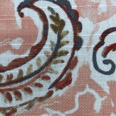 5.25 Yards 100% Linen Paisley Home Decor Fabric