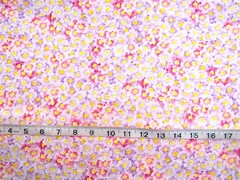 1 yd 100% Cotton Fabric Floral in Pinks, Lilac, & Yellow