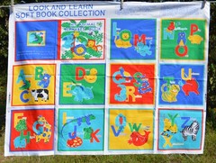 ALPHABET fabric panel cotton Look Learn