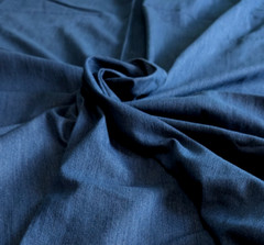 Stretch Denim Fabric INDIGO BLUE Solid 12oz Cotton & Polyester 54″W x 2⅔ Yards