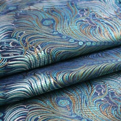 1Yard*75cm Vintage Feather Brocade Material DIY Uphostery Fabric Cosplay