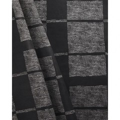Caroline Cecil Dotted Banded Stripe Linen Print Fabric- Reed Black Oyster 6.40yd