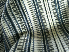 Arc Com “Morocco” Sapphire #11 Chenille Stripe 2.5 Yds AC60420 Blue/White/Grays