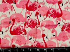 Tina Scrap 9″x21″ Hawaiian Florida Ocean Bird Pink Flamingo Packed Cotton Fabric
